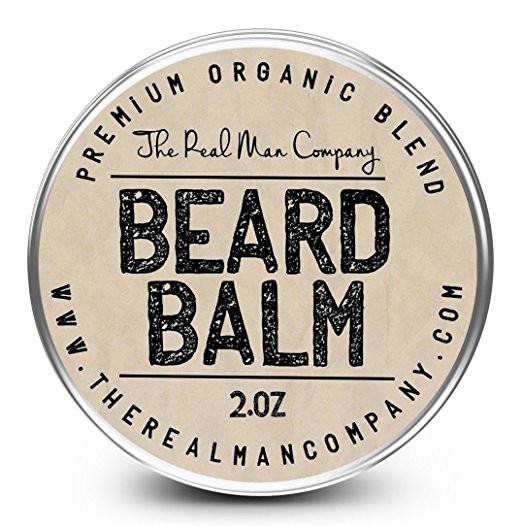 The Real Man Company Beard Balm and Leave In Conditioner For Men That Want A Super Awesome And Kissable Beard100% Money Back Guarantee!Premium Natural Organic Beard Softening Care Product.