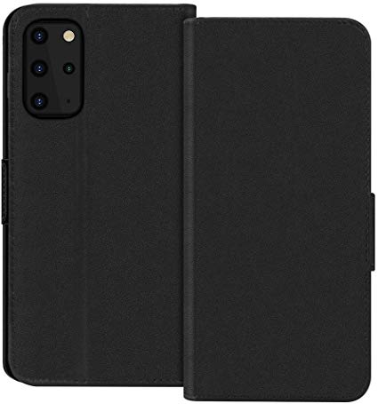 FYY Case for Samsung Galaxy S20 Plus 5G 6.7” Luxury [Cowhide Genuine Leather][RFID Blocking] Wallet Case Handmade Flip Folio Case with [Kickstand Function]and[Card Slots] for Galaxy S20 Plus 5G Black