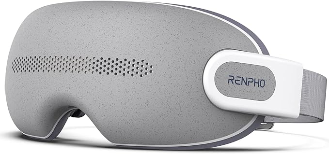 RENPHO Eyeris Rhythm - Eye Massager with 16 Silicone Massage Heads, Bluetooth Music & Vision Window, 5 Modes Rhythm Eye Massager for Eye Relax, Eye Care