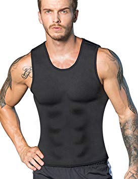 Men Neoprene Waist Trainer Vest Weight Loss Hot Sweat Slimming Body Shaper Sauna Tank Top Workout Shirt Shapewear No Zipper