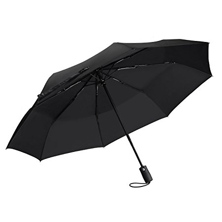 Compact Umbrella, TopElek Safety Design Automatic Windproof Umbrella, Fast Drying Travel Umbrella, Reinforce Stainless Steel & Fiberglass Construction for Windproof and Rust-proof