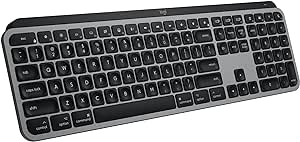 Logitech MX Keys S for Mac, Wireless Keyboard, Fluid, Precise Laptop-Like Typing, Programmable Keys, Backlit, Bluetooth USB C Rechargeable for MacBook Pro, MacBook Air, iMac, iPad - Space Grey