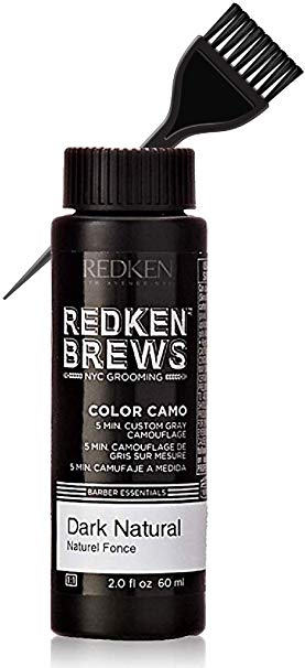 Redken Brews Color Camo 5 Minute Custom Gray Camoflauge Hair Color (With Sleek Tint Brush) (Dark Natural)