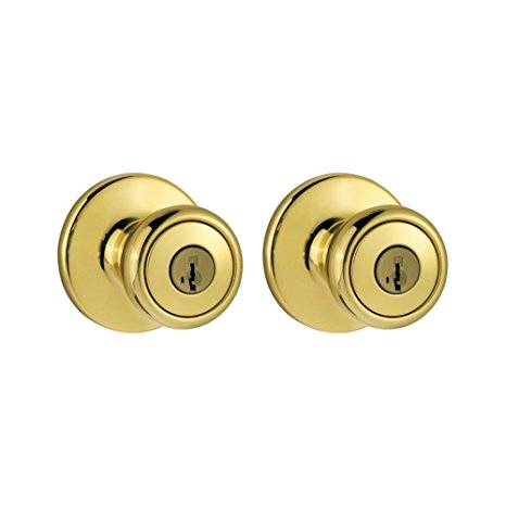 Kwikset 243T 3 CP Single Cylinder Project Pack with Tylo Knob in Polished Brass