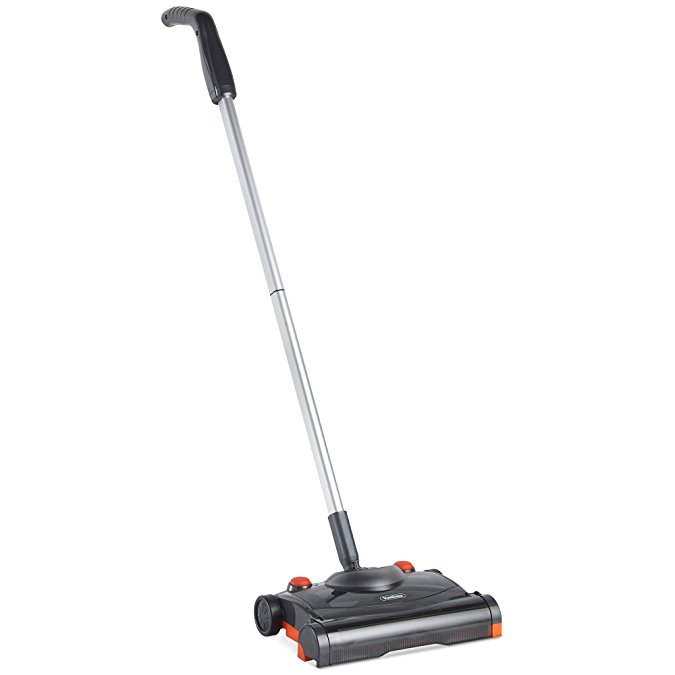 VonHaus Electric Hard Floor Sweeper - Cordless/Wireless Rechargeable Floor Sweeper/Broom With Rapid-Rotation Brush Head – Lightweight, Upright Cleaner for Carpet & Hardwood Floors