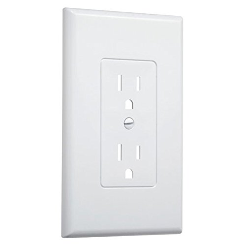 Taymac 2500W Decorator Wall Plate for Grounded Duplex Receptacle, White