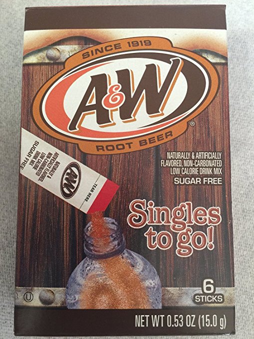 12 box Lot A & W Root Beer Singles to Go 6 packets per box (72 total packets) Only 5 calories per serviing