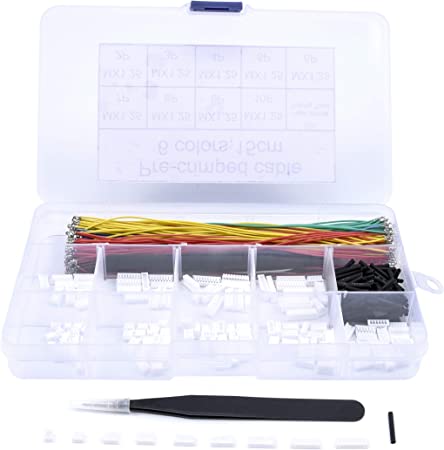 MX1.25 Pitch Connectors and Pre-Crimped Cables Silicone 15cm Wire Compatible with Molex PicoBlade for Pixhawk