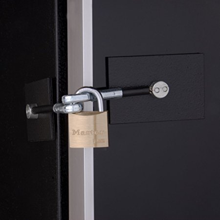 Black Refrigerator Door Lock with Padlock