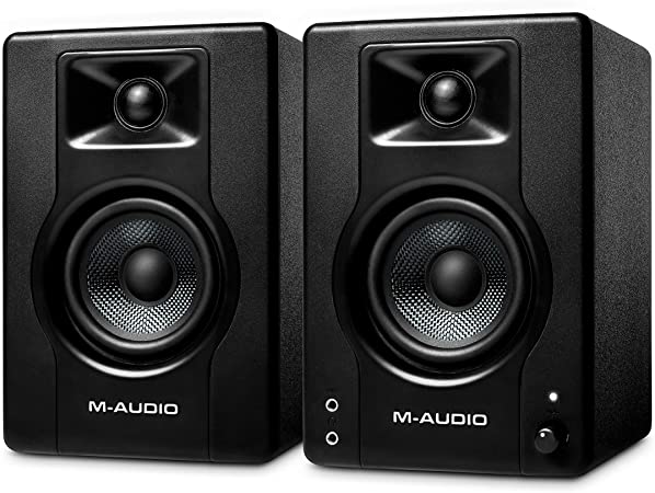 M-Audio BX3 - 120-W Powered Desktop Computer Speakers / Studio Monitors for Gaming, Music Production, Live Streaming and Podcasting (Pair)