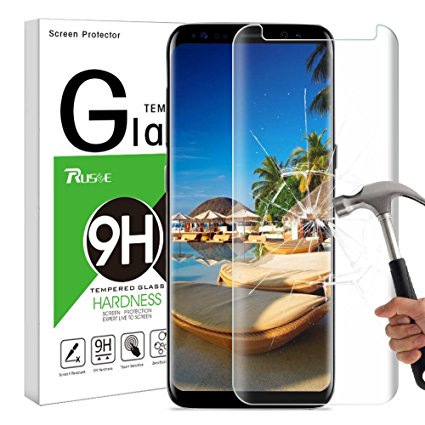 Galaxy S8 Plus Screen Protector, Rusee Samsung Galaxy S8 Plus Tempered Glass Screen Protector Film, Case Friendly, Ultra HD Clear, 9H Hardness, Bubble Free Guard Cover for Samsung Galaxy S8  Plus