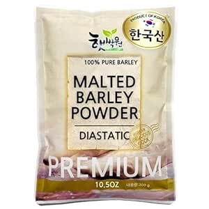 Premium Korean Diastatic Dry Malt Powder – 100% Pure Barley, 10.5 oz | All-Natural Malted Barley Flour for Perfect Sourdough, Bread, Cakes, and Traditional Makgeolli Brewing | Made in Korea