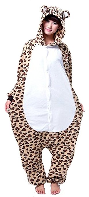 iNewbetter Sleepsuit Costume Cosplay Kigurumi Onesie Pajamas Leopard