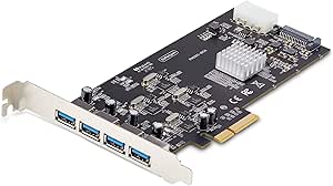 StarTech.com 4-Port USB PCIe Card, USB 3.2 5Gbps, PCI Express Card with 4X Independent USB Controllers, 4X USB-A Ports