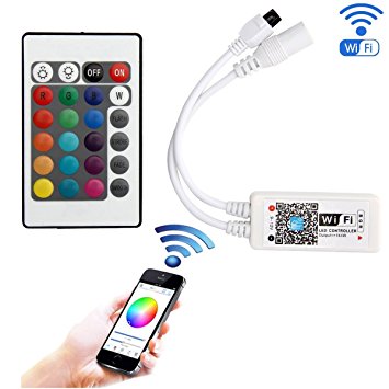 BRIGHTINWD RGB LED Strip Light Controller Wireless WiFi Remote Controller Smart Phone Control
