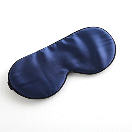 Tim&Tina 100% Silk Sleep Mask Comfortable,Super Soft Blindfold Eye mask Block Light for Sleeping,Shift Work,Naps with Carry Pouch Adjustable Strap (Navy Blue)