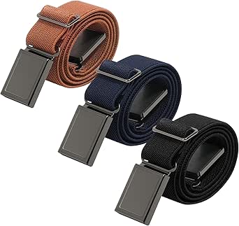 AWAYTR 3 PCS Kids Adjustable Magnetic Belts - Easy to Use Magnetic Buckle Belt for Boys and Girls