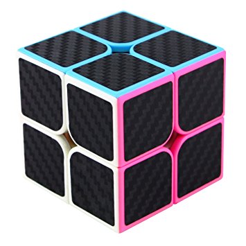 Dreampark 2x2x2 Speed Cube Carbon Fiber Sticker Smooth Magic Cube Puzzles