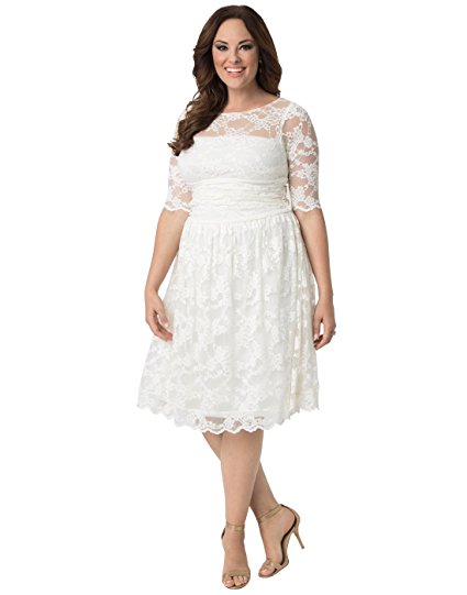 Kiyonna Women's Plus Size Aurora Lace Wedding Dress