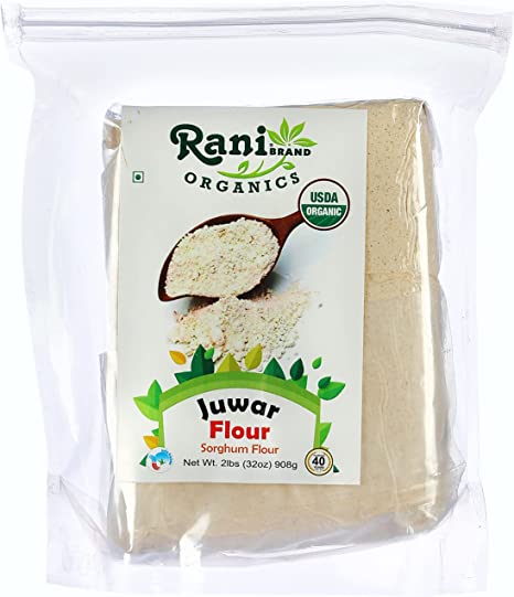 Rani Organic Juwar (Sorghum) Flour 32oz (2lbs) 908g ~ All Natural | Vegan | Gluten Friendly | NON-GMO | Indian Origin | USDA Certified Organic