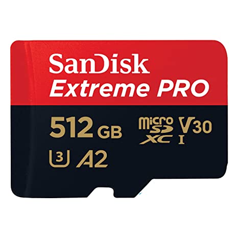 SanDisk Extreme Pro Micro SDXC UHS-I U3 A2 V30 Memory Card   Adapter (512GB)