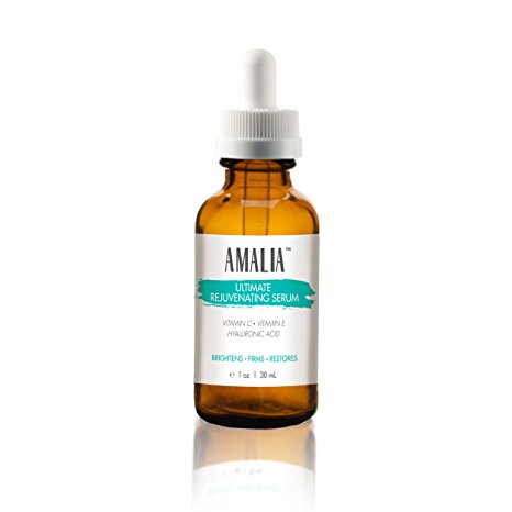 Amélie Skincare Vitamin C Serum (20%) with C E Ferulic & Hyaluronic. Anti-aging, Skin Brightening & Skin Firming. Repairs Appearance Of Wrinkles, Sun Damage & Age Spots. Organic Ingredients. (1 oz Bottle)