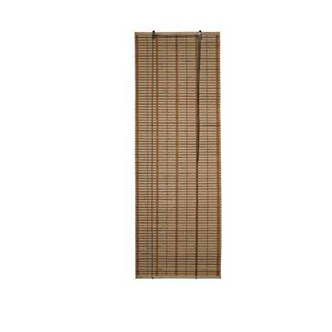 ALEKO BBL23X64BR Light Brown Bamboo Roman Wooden Roll Up Blinds Light Filtering Shades Privacy Drape 23 X 64 Inches