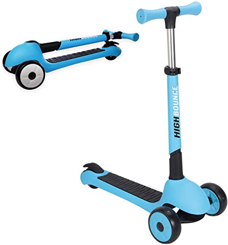 High Bounce Kick Scooters for Kids Mini Toddler Scooter - 3 Wheel Micro Deluxe Learn to Steer Smooth Ride Kick Scooter - Adjustable Height, Foldable