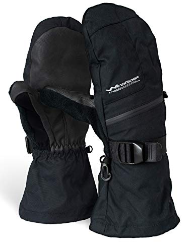 Rugged Waterproof Winter Mittens | Extra Long Gauntlets | Snowboard, Ski, Ice Fishing, Mittens | Medium Weight
