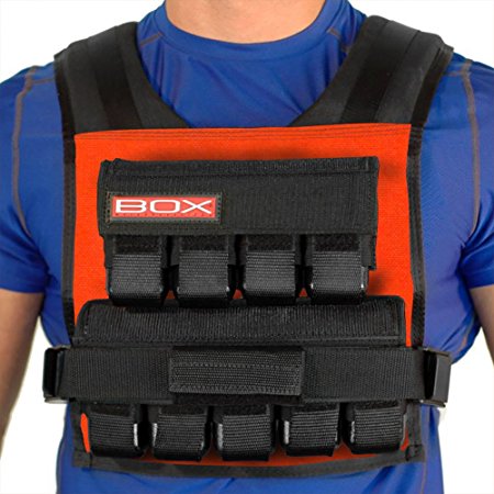 45 Lb. BOX Weighted Vest for CrossFit and Gym Bodyweight Training - Made in USA
