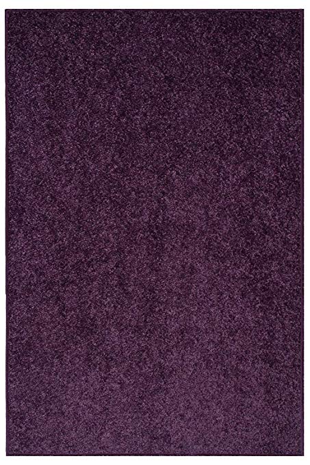 Ambiant Pet Friendly Solid Color Purple 6'X8' - Area Rug