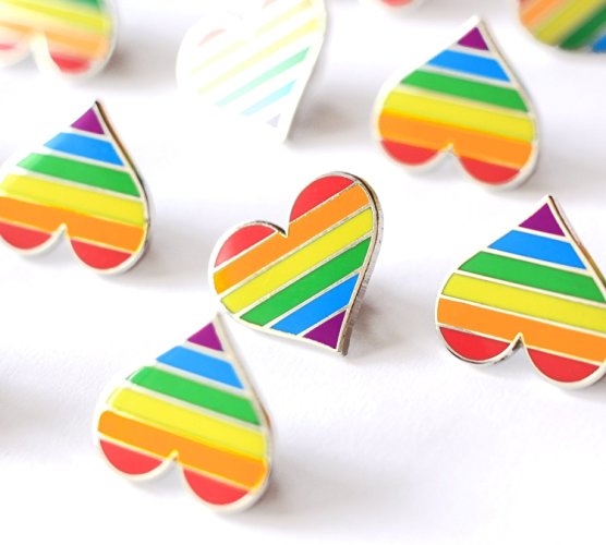 Pride LGBT Lapel Pin as a cool decoration for your cloths and bag to support the LGBT community with an LGBT flag pin