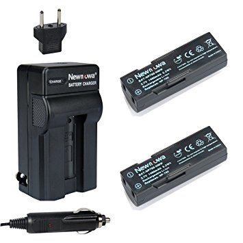 Newmowa NP-700 Battery (2-Pack) and Charger kit for Minolta DG-X50 DiMAGE X50 X60 Camera as Pentax D-LI72 Sanyo DB-L30 Samsung SLB-0637