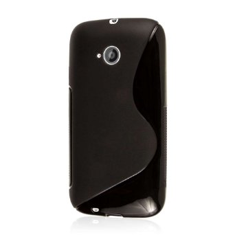 Motorola Moto E 2nd Gen Case MPERO FLEX S Series High Quality Soft Textured Non Slip Flexible TPU Slim Case for Moto E 2nd Gen Perfect Fit and Precise Port Cut Outs - Black