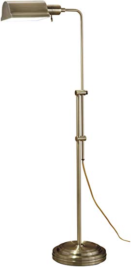 Normande JS3-729 27W PL Telescoping 27-Watt Floor Lamp, Antique Brass