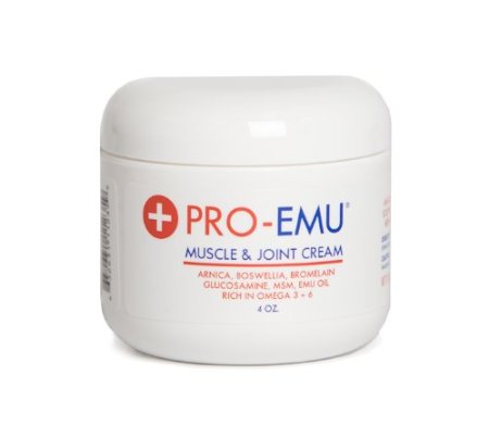 PRO EMU - MUSCLE & JOINT CREAM - An All Natural, Deep Penetrating, Soothing Cream that is Odorless, Non-Greasy and Easy to Apply