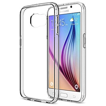 Samsung Galaxy S6 Case, Ubegood Ultra-Thin [Drop Protection] Shock Resistant Soft Gel TPU Bumper Case for Samsung Galaxy S6 Case cover- Transparent