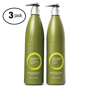 Hair Growth Shampoo and Conditioner - Enriched with Vitamin A & Keratin, Thickens Hair & Prevents Breakage - Nourishing Moisturizer for Healthy, Fuller Hair - 13.5oz (3 Pack)