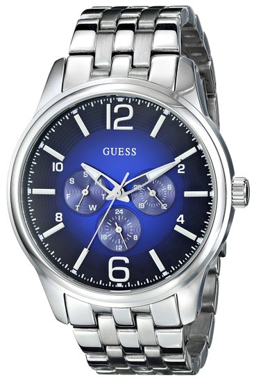 GUESS Men's U0252G2 On Time Stainless Steel Watch