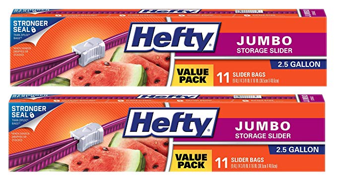 Hefty One Zip Food Storage Bag 2 pack