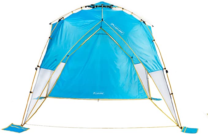 Lightspeed Outdoors Tall Canopy, Beach Shelter, Lightweight Sun Shade Tent with One Shade Wall Included