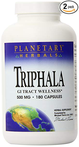 Planetary Herbals Triphala 500 mg- 180 Capsules (Pack of 2)