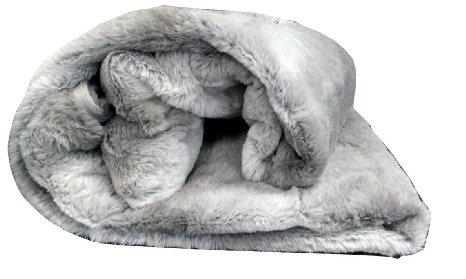 Tache 50 X 60 Inch Gray Luxury Rabbit Micro Fleece Throw Blanket