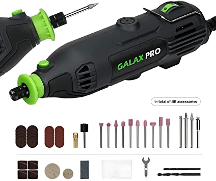 Rotary Tool Kit, GALAX PRO 135W Variable Speed Control 8000-35000 RPM Rotary Tool with 48PCS Accessories Kit for Craft Projects and DIY Creations