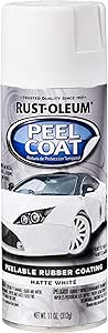 Rust-Oleum 318347 Automotive Peel Spray Coating, 11 oz, Matte White (Pack of 1)