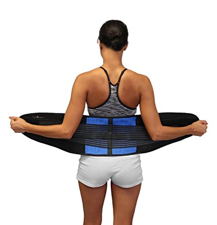 Back Support Belt - Lower Back Pain Support Brace - Relief Belt for Men and Women - Fits Up to 38 Inches - Herniated Disc - Upper or Lower Supporter - Helps with Posture and for Lifting