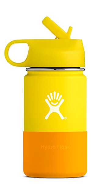 Hydro Flask Double Wall Vacuum Insulated Stainless Steel Sports Water Bottle, Wide Mouth with BPA Free Straw Lid