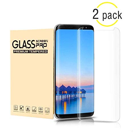 [2-Pack] Compatible Samsung Galaxy S8 Plus Tempered Glass Screen Protector, NiceFuse Screen Protector - [No Bubbles][Anti-Glare][Anti Fingerprint] 3D Curved Screen Protector for Galaxy S8 Plus-4