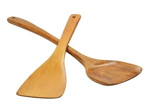 KLOUD City  Kitchen Wood Stir Fry Cooking Serving Tool Sets Wood Spatula Turner Set ArcDiagonal