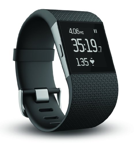 Fitbit Surge Fitness Superwatch, Black, Large